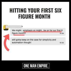 B hitting your first six figure month