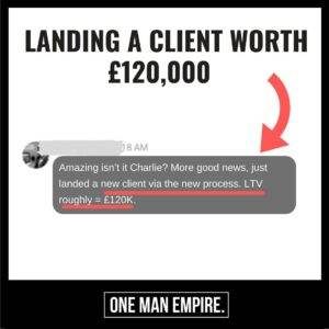 Landing a client worth £120,000