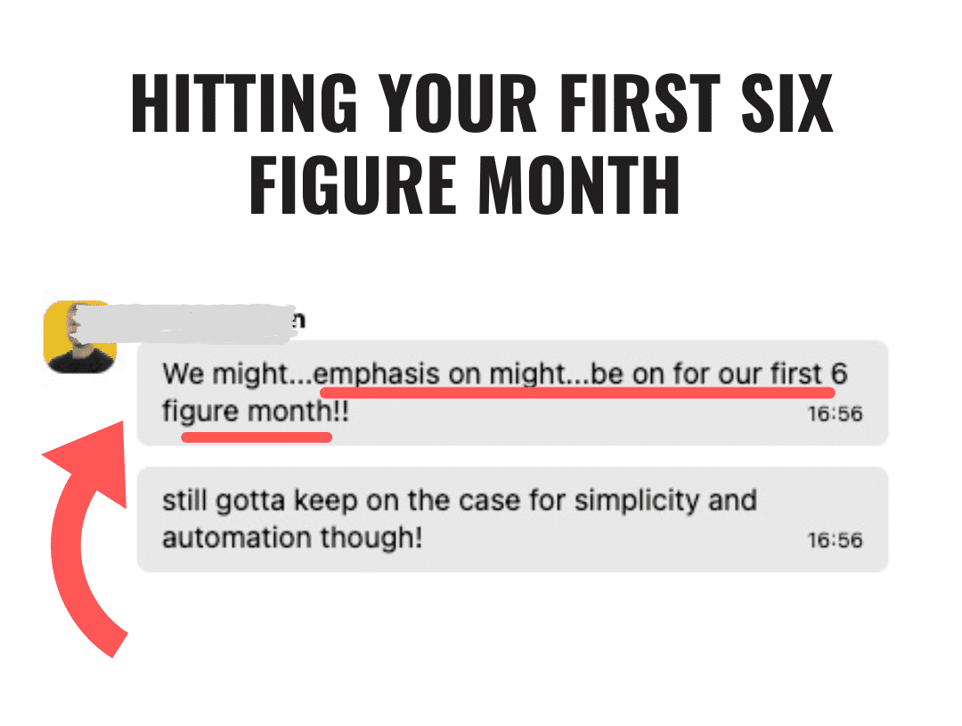 W hitting your first six figure month